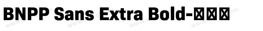 BNPP Sans Extra Bold字体转换
